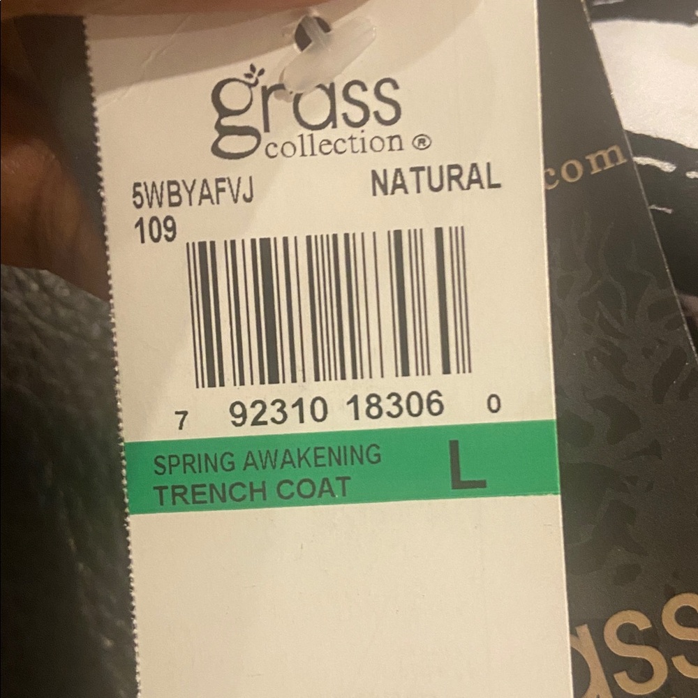 Grass Collection black and white trench coat nwt size large - Picture 7 of 7